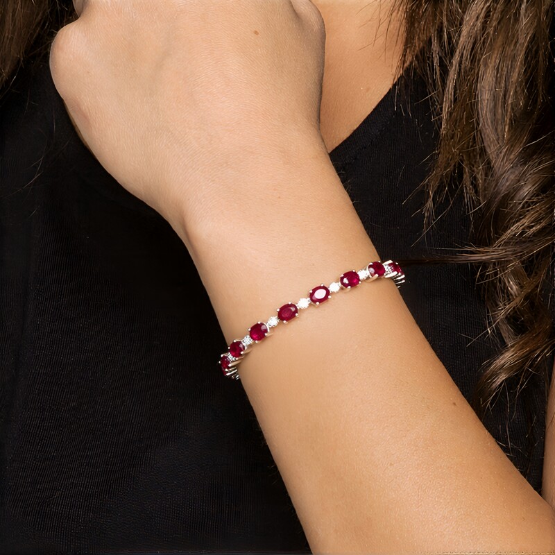 Bracelet en argent et Rubis de Madagascar