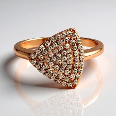 Anello in oro con Diamante Rose de France SI1 di Argyle (Annette)