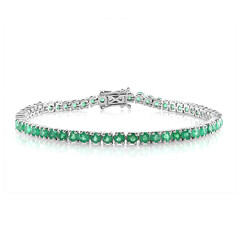 Bracciale in argento con Smeraldo Brasiliano