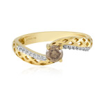 Anillo en plata con Diamante champán I2 (Ornaments by de Melo)