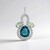 Ciondolo in argento con Fluorite Blu Caraibico