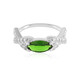 Anello in argento con Diopside Russo