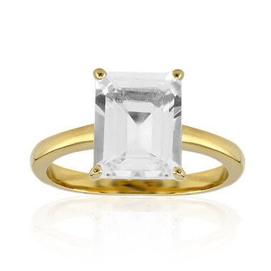 Anillo en plata con Topacio blanco