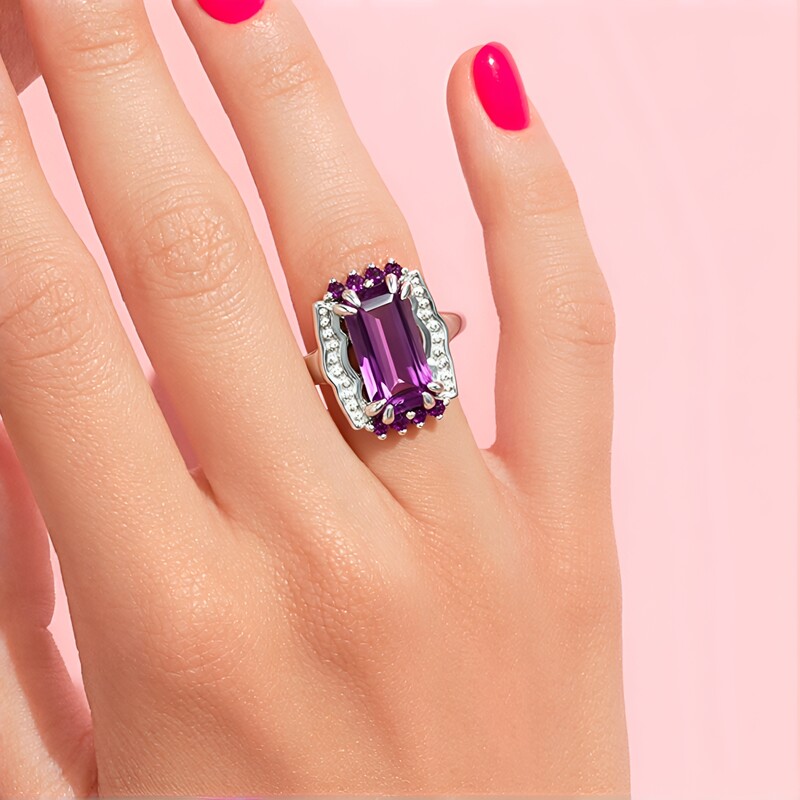 Anello in argento con Ametista