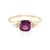 Gouden ring met een magenta granaat