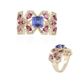 Anillo en oro con Tanzanita