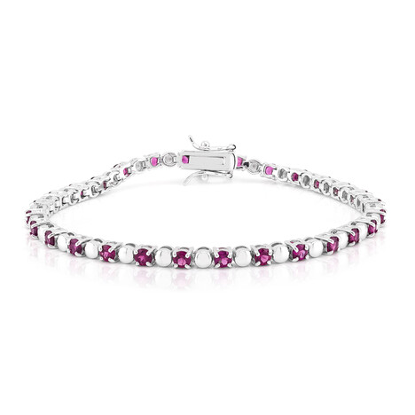 Zilveren armband met rhodolieten
