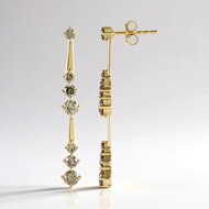 Boucles d'oreilles en or et Diamant champagne I2 (de Melo Gold)