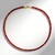 Collana in argento con Diaspro Rosso