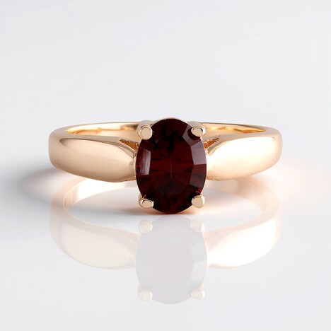 Anello in argento con Granato Mozambico