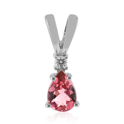 Ciondolo in argento con Tormalina Rosa Brasiliana (Pallanova)