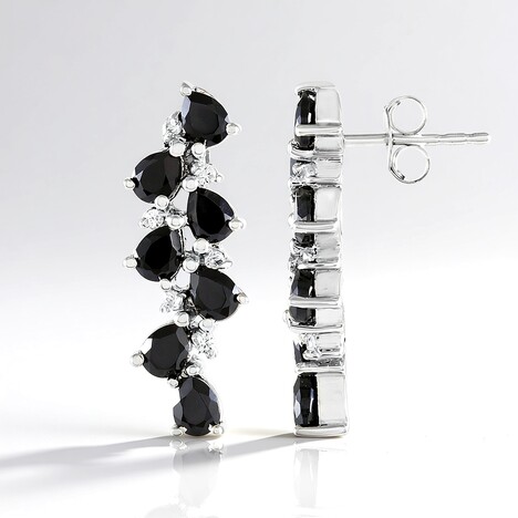 Orecchini in argento con Spinello Nero