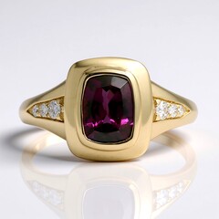 Anello in oro con Rodolite