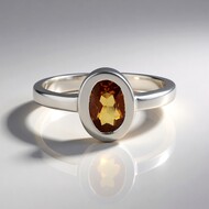 Mandarin Zircon Silver Ring
