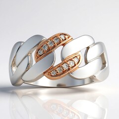Anello in argento con Diamante Argyle Rose de France I1