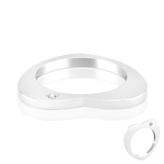 Zilveren ring met een zirkoon