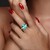 Anillo en plata con Cuarzo color paraíba