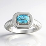 Anello in argento con Acquamarina del Mozambico (Pallanova)