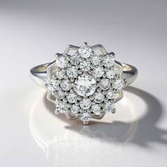Anello in argento con Zaffiro Bianco