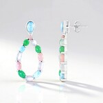 Orecchini in argento con Larimar (KM by Juwelo)