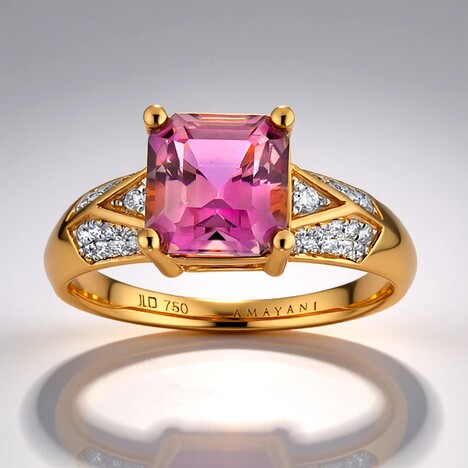 Anello in oro con Diasporo Rosa (AMAYANI)