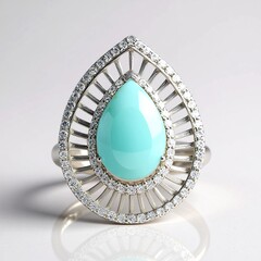 Anello in argento con Larimar (MONOSONO COLLECTION)