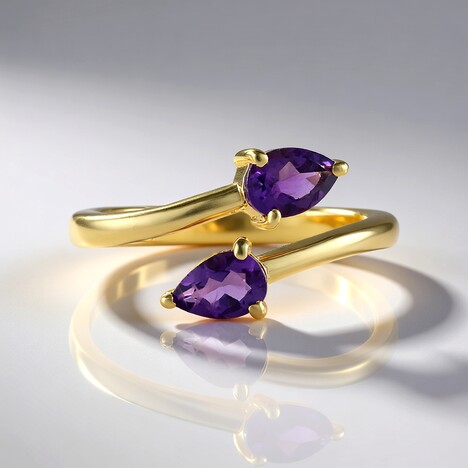 Anello in argento con Ametista Zambiana