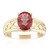 Gouden ring met een Rode apatiet