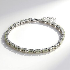 Bracciale in argento con Ametista Verde