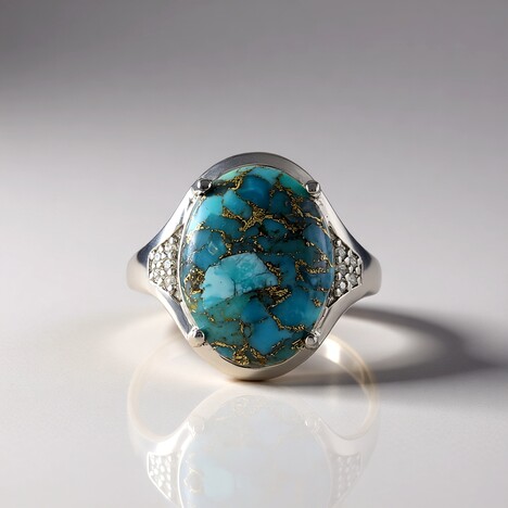 Anello in argento con Turchese Ramato Blu (Faszination Türkis)