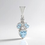 Ciondolo in argento con Topazio Blu Cielo
