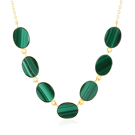 Malachit-Silbercollier