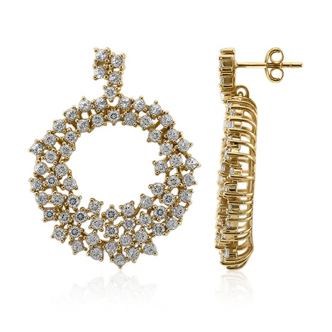 Pendientes en plata con Topacio blanco