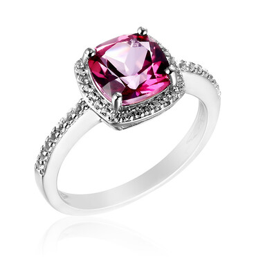 Anello in argento con Topazio Rosa