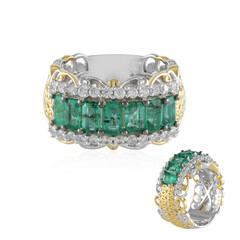 Anillo en plata con Esmeralda de Zambia (Gems en Vogue)
