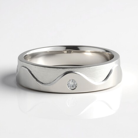 Anello in argento con Diamante I1 (H) (de Melo Essence)