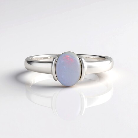 Anello in argento con Opale Australiano