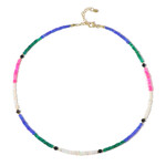 Zilveren halsketting met Welo-opalen