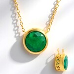 Collana in argento con Smeraldo pozzo D8 (Gems en Vogue)
