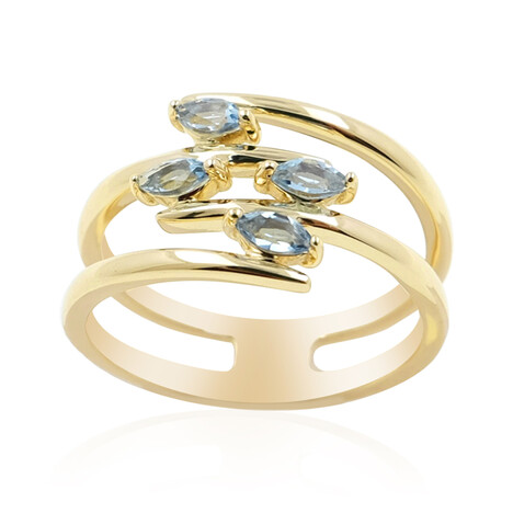 Anillo en oro con Aguamarina Santa María (de Melo Gold)