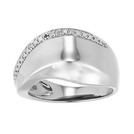 Schwarzer Spinell-Silberring