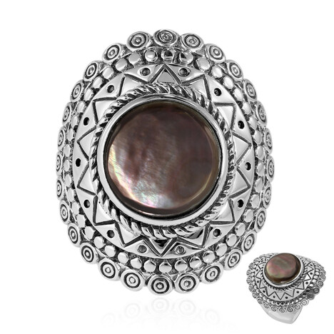 Perlmutt-Silberring (Art of Nature)