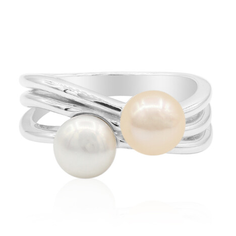 Anello in argento con Perla di Acqua Dolce (TPC)