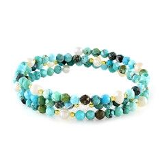 Bracciale in acciaio con Ematite Dorata (Riya)
