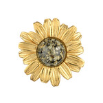 Colgante en plata con Ámbar báltico verde (dagen)