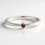 Anello in argento con Diamante Cognac I2