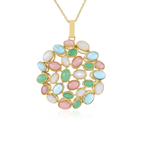 Collana in argento con Crisoprasio (KM by Juwelo)