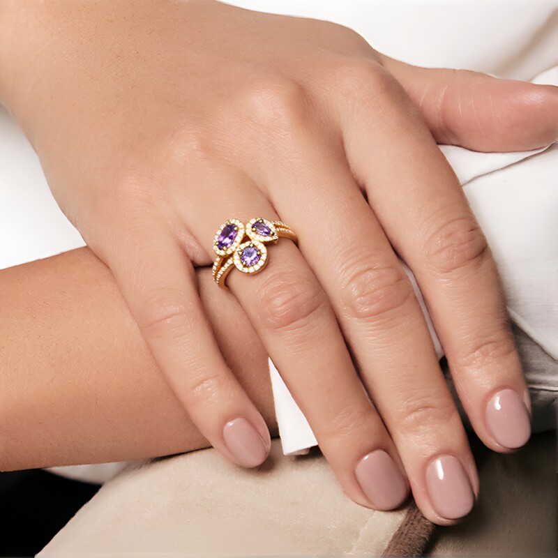 Anillo en plata con Tanzanita