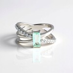Anello in argento con Smeraldo Color Paraiba