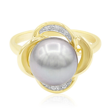 Anello in oro con Perla Tahitiana (TPC)